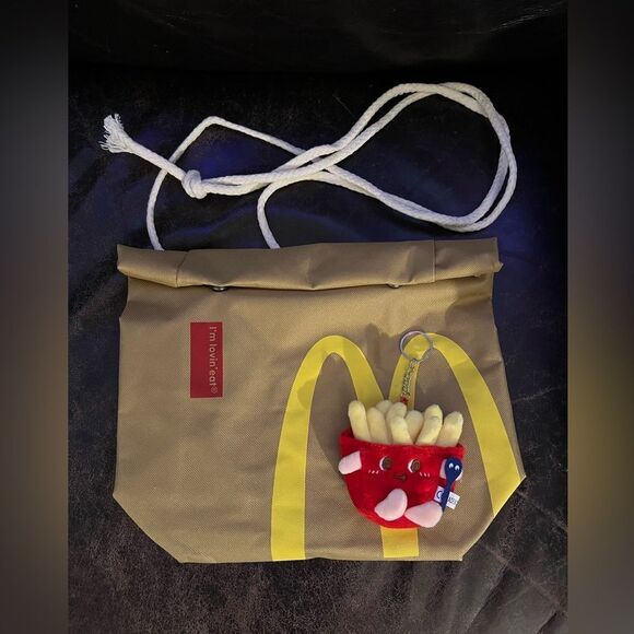 McDonald’s Canvas Bag w/ Plush French Fry Keychain - Picture 1 of 8